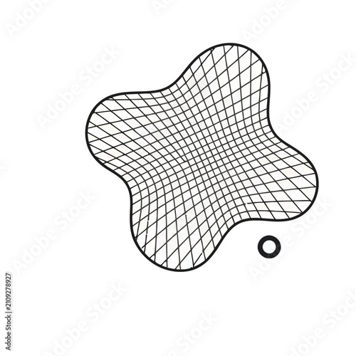 Abstract Grid Shape with Circle