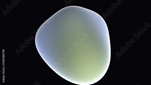 Abstract glowing ovoid shape animation with soft light transitions and subtle morphing on a dark background, creating a futuristic and minimalist visual effect for digital projects.