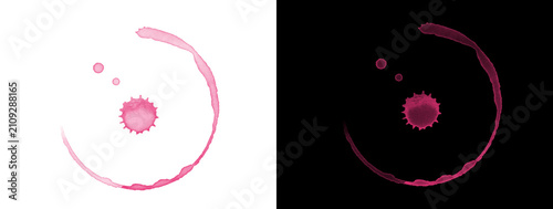 Konstfotografi Pink Neon Particle Incomplete Circle with Spiky Center on White and Black Backgr