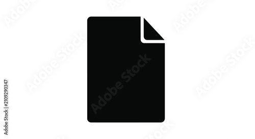 Εκτύπωση καμβά Document Silhouette On White Background Flat Graphic Design