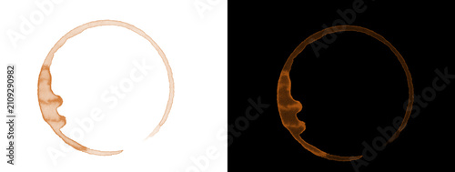 Konstfotografi Orange Neon Particle Incomplete Circle with Curve on White and Black Backgrounds