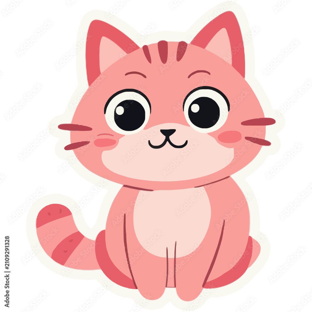 Fototapeta premium Cute Cat Sticker