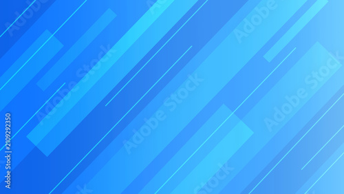 Abstract blue background with glowing geometric lines. Modern blue gradient.Futuristic technology concept. 青　幾何学　抽象的　16:9   素材　テクノロジー　ポップ　爽やか　シンプル　斜め　おしゃれ　かっこいい