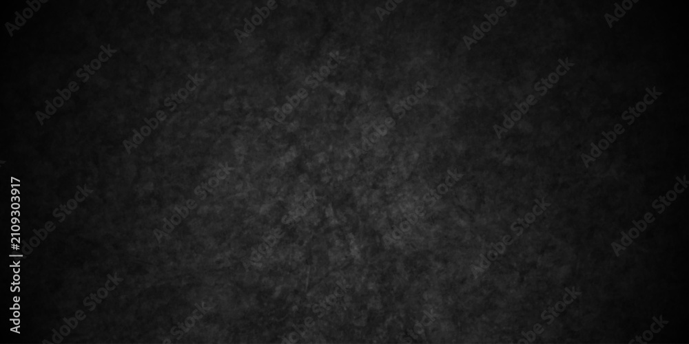 Fototapeta premium Black blackboard chalkboard texture. vintage black concrete wall texture grunge charcoal rough distress backdrop background. Distressed dark black old wall background.