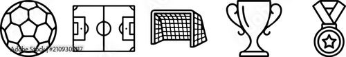 фотографія Football_icons_in_horizontal_row_