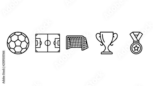 фотографія Football_icons_in_horizontal_row