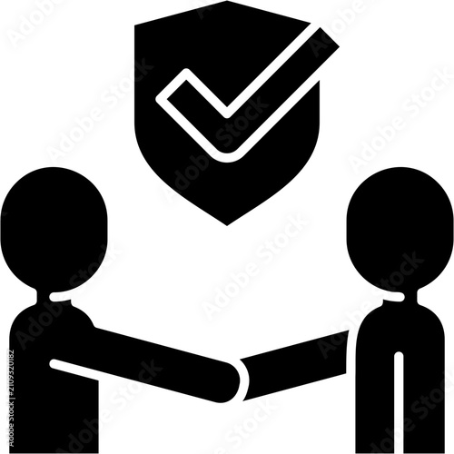 Tableau sur toile Glyph Solid Trust Icon