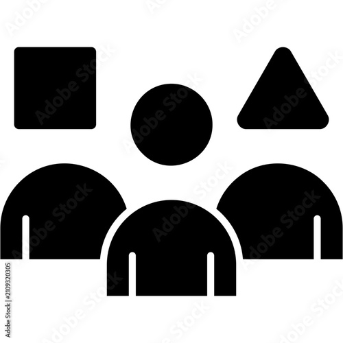 Foto Glyph Solid Diversity Icon