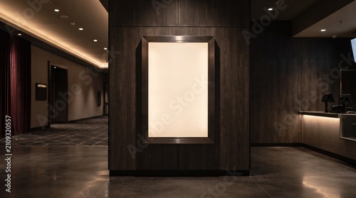 Bild auf Leinwand Blank movie poster lightbox in cinema lobby