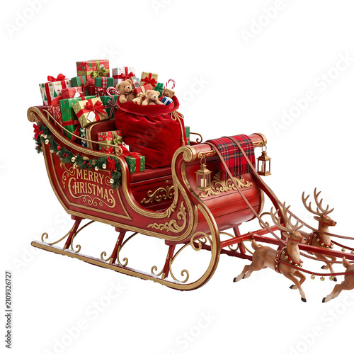 Christmas Santa sleigh ,png