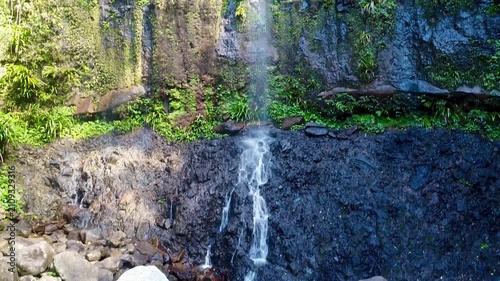 Aerial view of lush rainforest valley near Warrie Circuit