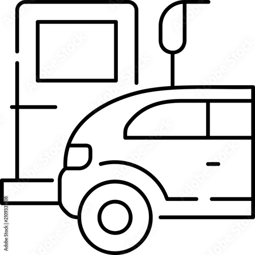 Foto Line Art Refuel Icon