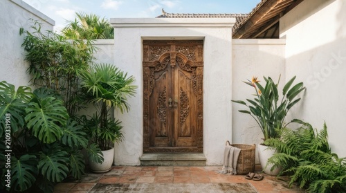 entrance to the house