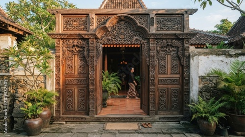 old wooden door