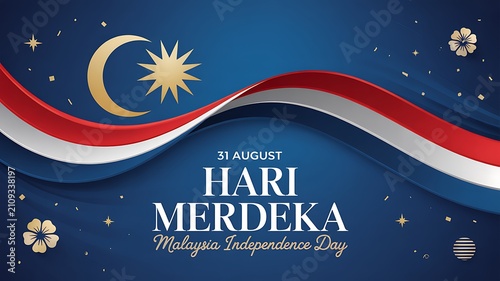 Hari merdeka malaysia independence day celebration background