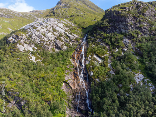 Canvas Print Scotland highlands glen nevis, Steall Waterfall