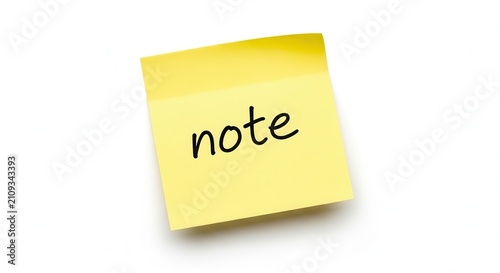 Yellow Sticky Note with 