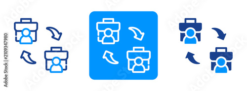 Fotografía B2B Icon In Dual Tone Style