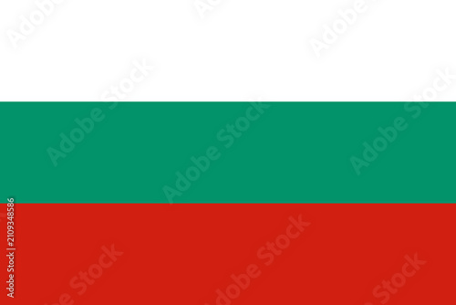 National flag of Bulgaria. Official colors and proportion. Vector