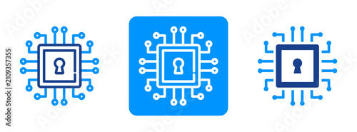 Cyber Security Icon In Dual Tone Style