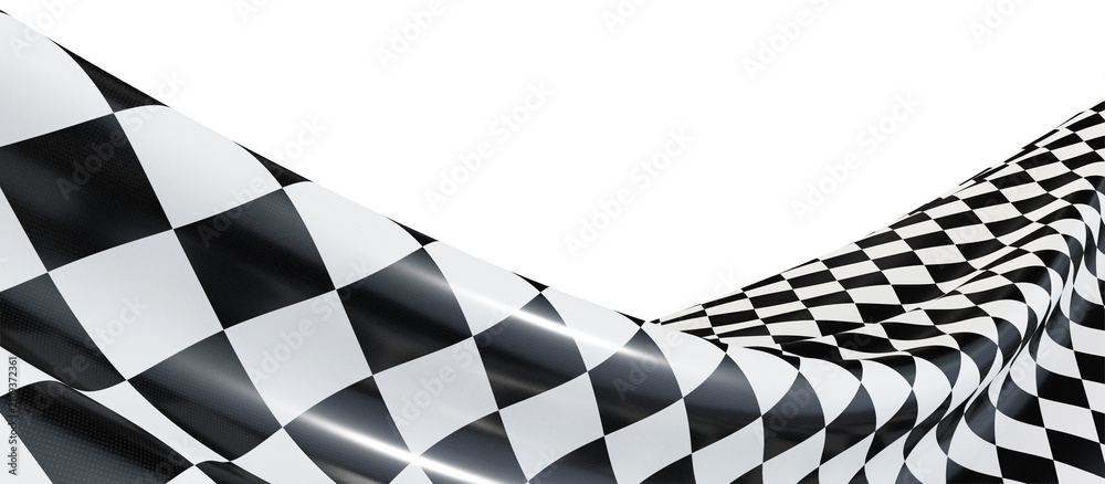 Obraz premium Checkered Race Flag Background Transparent Background