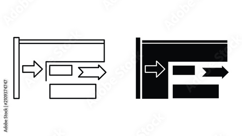Φωτογραφία Indent increase icon set, text formatting symbol, vector illustration