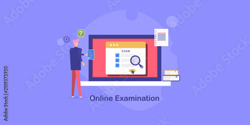 Online examination, evaluate answers. E-learning through mock test, practice exam, skill development and academic preparation.
