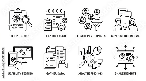 Illustrated Stages of Software Development and Team Collaboration Process.