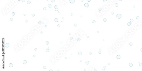  close-up of a bubble falling and moving erratically. Isolated on blank background. Alpha channel included in the end of the clip