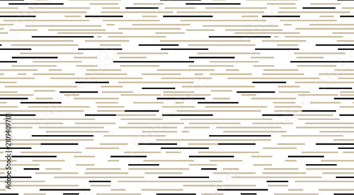 Cuadro en lienzo Horizontal seamless pattern with thin black and beige parallel lines on a clean