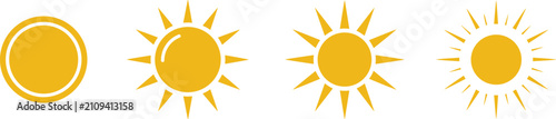 Sun Icons Collection in Multiple Bright Styles