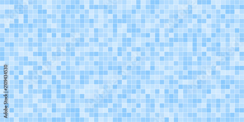 Luxury blue gradient mosaic tile texture with a clean seamless square pattern. A versatile vector background for pools, wellness spas, bathrooms, interior visualization, and marketing materials.