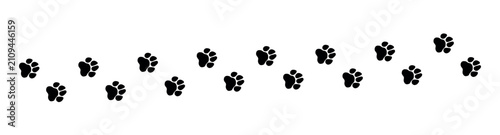 Dog paw print. Paw icon. Vector illustration.
