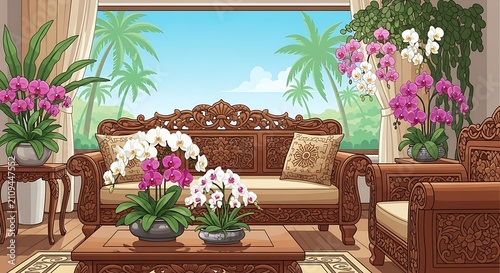 Tropical Interior Flowers.