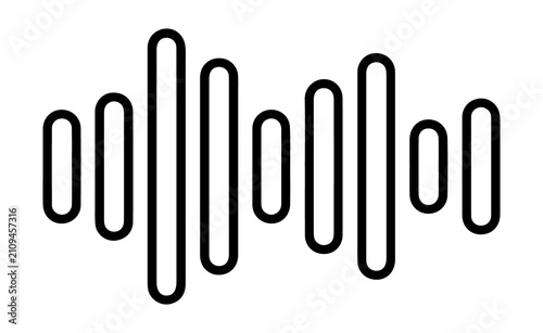abstract sound wave line icon isolated on transparent background editable vector symbol for audio signal music technology and digital communication