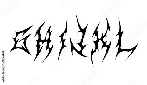 Bild auf Leinwand Neo tribal alphabet letters G H I J K L vector design