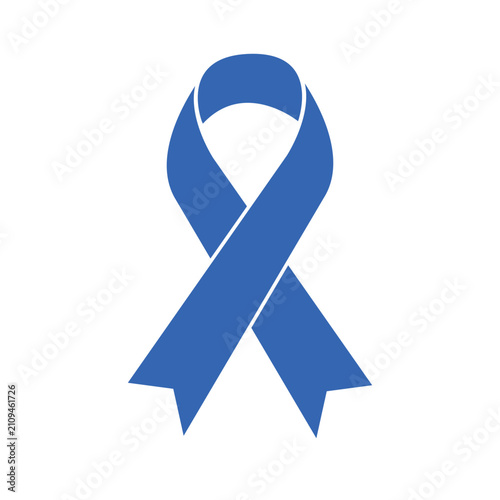 Prostate Cancer Awareness Month. Blue ribbon.