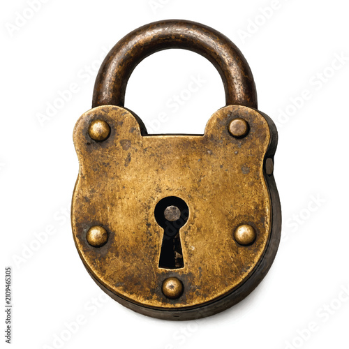 old rusty padlock