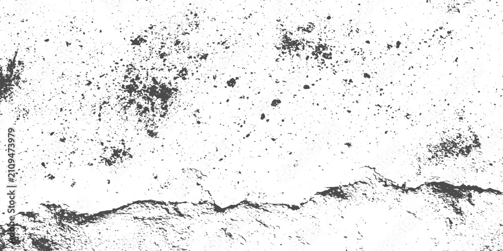 Fototapeta premium Black and White Grunge Distress Texture Vector Overlay, Distressed Vintage Background, Rough Worn Surface, Abstract Dirty Grain Effect for Graphic Design.