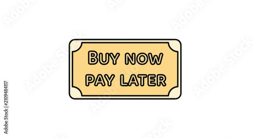 Canvas Print Buy now pay later promotional banner tag