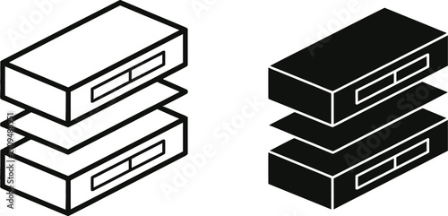 Interface utility icon set, copy, menu bar and user interface symbols for web applications, mobile apps, software navigation and modern digital design.