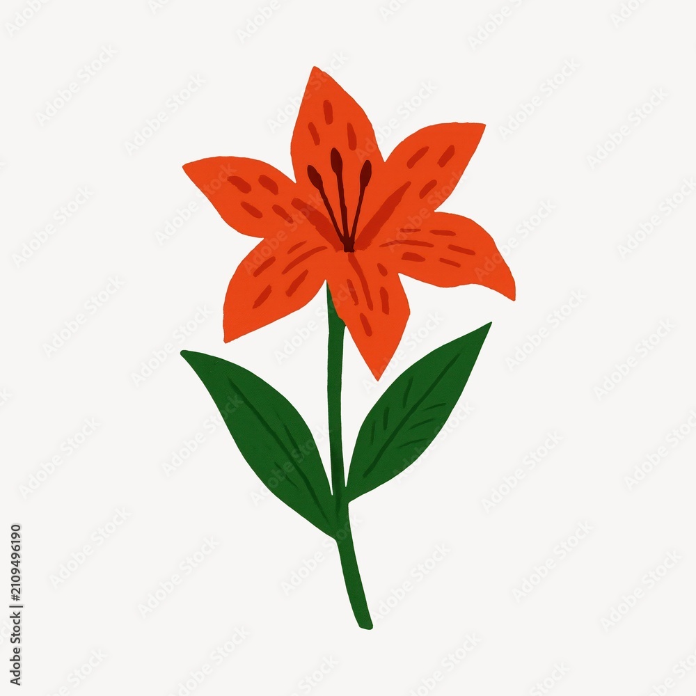 Obraz premium Vibrant floral illustration design.