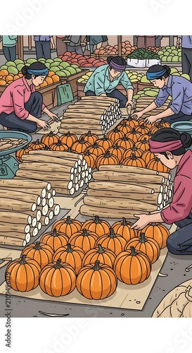 Market Scene. (9)
