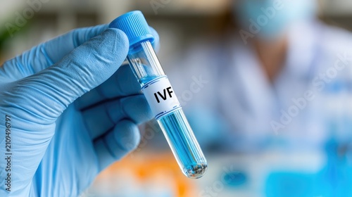 In vitro fertilization laboratory test tube IVF fertility concept symbolic