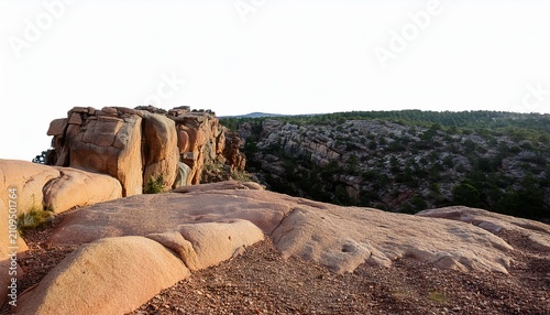 Rocky Plateau Landscape D Rendering Cutout With Barren Cliff And Textured Stone Surface