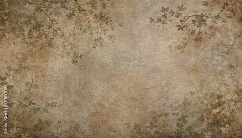 Fotografie old paper background sepia botanical moral plant background.