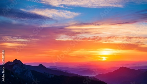 Colorful Sunset Background For Creative Design And Wallpapers