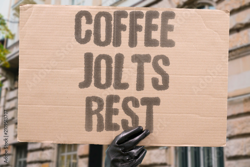 Fotografie "Coffee Jolts Rest" Stimulation can disrupt sleep and relaxation
