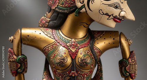 Traditional Balinese shadow puppet, wayang kulit