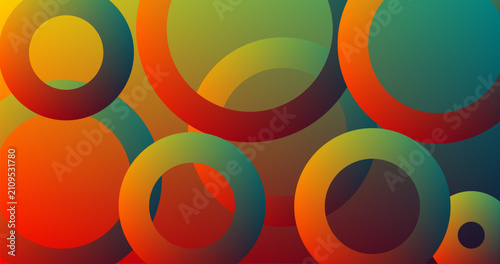 Quadro su tela Orange Purple Red Abstract background with circles for Gradient graphic design N